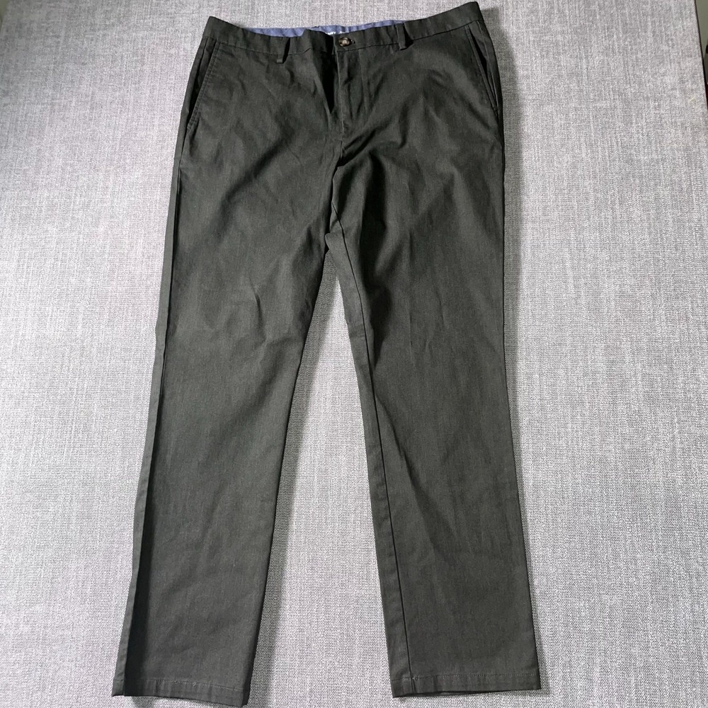 Old Navy Ultimate Built-In Flex Chino Pants 38x32 Black High Rise Stretch Slim